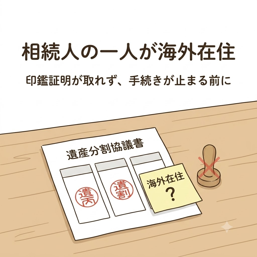 海外在住のいとこ・印鑑証明が取れない相続